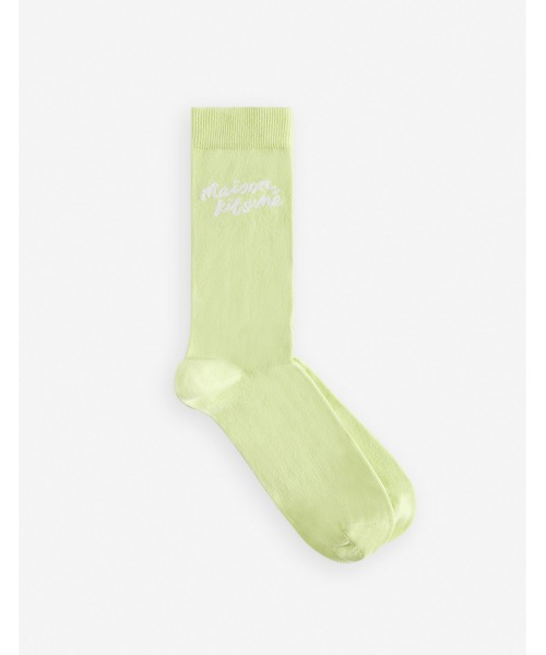 Maison Kitsune(メゾンキツネ)の「MAISON KITSUNE HANDWRITING SOCKS(ソックス/靴下・レディース・ラベンダー/ライム/ピンク・M/L)」の4枚目の写真