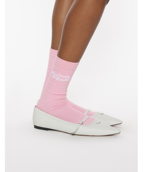 Maison Kitsune(メゾンキツネ)の「MAISON KITSUNE HANDWRITING SOCKS(ソックス/靴下・レディース・ラベンダー/ライム/ピンク・M/L)」の12枚目の写真