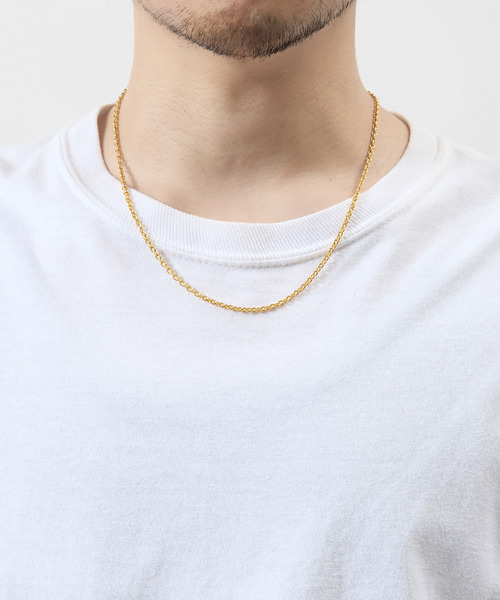 THEFT（セフト）の「THEFT セフト / K18GP アズキCHAIN NECKLACE シルバー925アズキチェーンネックレス 50cm 18金コーティング（ネックレス・メンズ・ゴールド・50cm）」の2枚目の写真