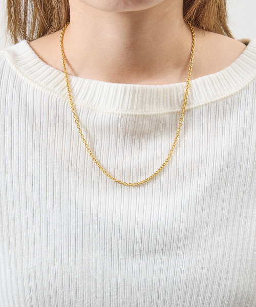 THEFT（セフト）の「THEFT セフト / K18GP アズキCHAIN NECKLACE シルバー925アズキチェーンネックレス 50cm 18金コーティング（ネックレス・メンズ・ゴールド・50cm）」の3枚目の写真