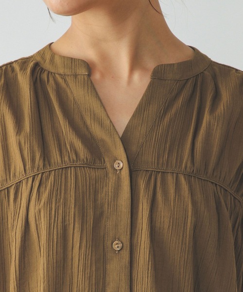 GLOBAL WORK（グローバルワーク）の「エアリーリラックスブラウスノースリーブ/492316（シャツ/ブラウス・レディース・マスタード/レッド/ブラック/オフホワイト・MEDIUM/LARGE）」の20枚目の写真