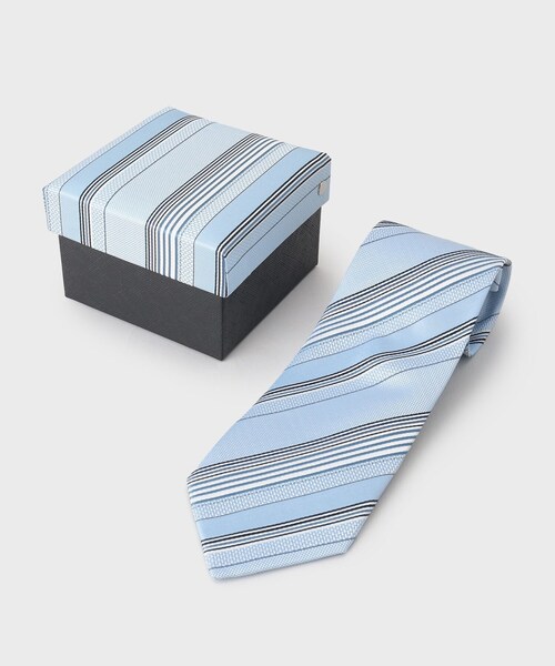 tk.TAKEO KIKUCHI（ティーケータケオキクチ）の「【BOX入り】ベーシックタイ（ネクタイ・メンズ・ライトグレー系2/サックスブルー系2/グレー系その他4/ネイビー系2/モスグリーン系3/ブルー系その他5・00）」の7枚目の写真