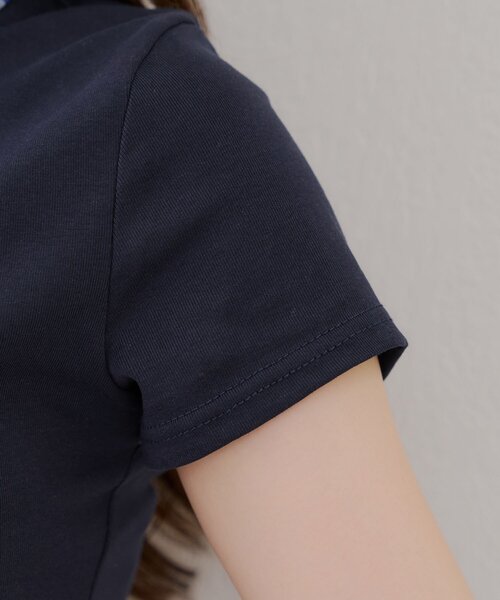 Another Branch olive des olive(アナザーブランチオリーブデオリーブ)の「チェックSHドッキングT(Tシャツ/カットソー・レディース・ネイビー/グレー・FREE)」の14枚目の写真