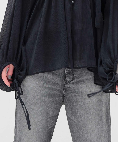 YANUK（ヤヌーク）の「YANUK / LILITH Wide Straight(ワイドストレートデニム 57153079)（デニムパンツ・レディース・ブラック・25/24/23）」の4枚目の写真