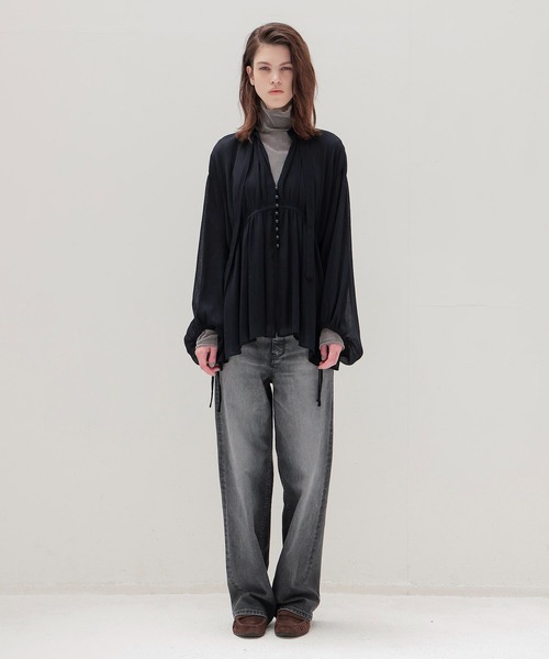 YANUK（ヤヌーク）の「YANUK / LILITH Wide Straight(ワイドストレートデニム 57153079)（デニムパンツ・レディース・ブラック・25/24/23）」の7枚目の写真