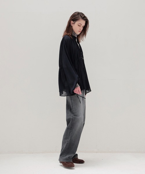 YANUK（ヤヌーク）の「YANUK / LILITH Wide Straight(ワイドストレートデニム 57153079)（デニムパンツ・レディース・ブラック・25/24/23）」の8枚目の写真