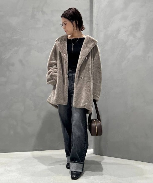 YANUK（ヤヌーク）の「YANUK / LILITH Wide Straight(ワイドストレートデニム 57153079)（デニムパンツ・レディース・ブラック・25/24/23）」の18枚目の写真