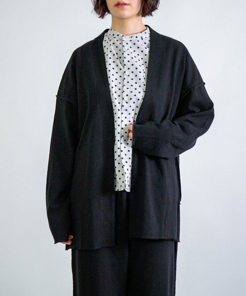 ALWEL（オルウエル）の「[ALWEL] INSIDEOUT JACKET / インサイドアウト ジャケット（ノーカラージャケット・レディース・ブラウン/ブラック・FREE）」の11枚目の写真