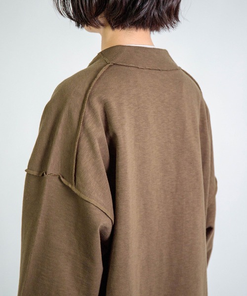 ALWEL（オルウエル）の「[ALWEL] INSIDEOUT JACKET / インサイドアウト ジャケット（ノーカラージャケット・レディース・ブラウン/ブラック・FREE）」の21枚目の写真