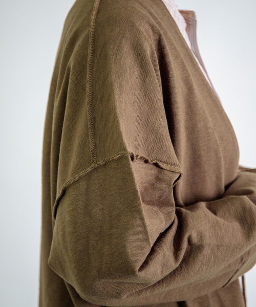 ALWEL（オルウエル）の「[ALWEL] INSIDEOUT JACKET / インサイドアウト ジャケット（ノーカラージャケット・レディース・ブラウン/ブラック・FREE）」の22枚目の写真