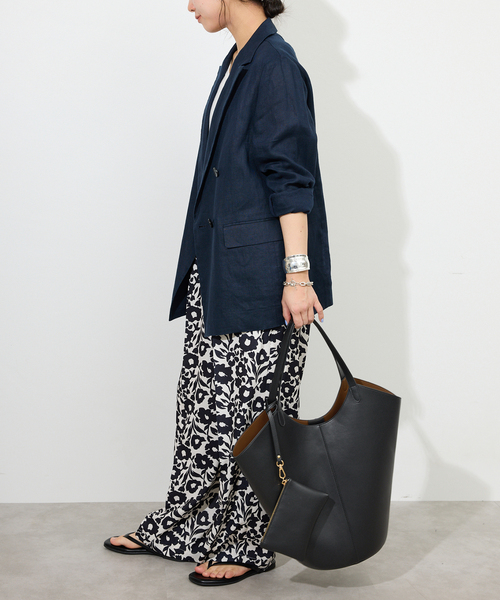 SLOBE IENA(スローブイエナ)の「《一部WEB限定/追加》SLOBE ラウンドビッグトート(トートバッグ・レディース・ブラック/ブラウン・FREE)」の10枚目の写真