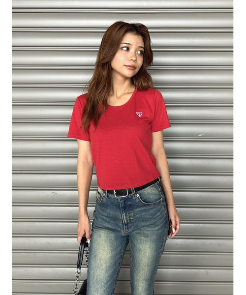 EGOIST(エゴイスト)の「ハートロゴチビTシャツ(Tシャツ/カットソー・レディース・ホワイト/レッド/ブラック・FREE)」の21枚目の写真