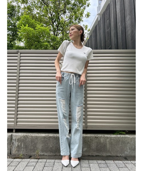 EGOIST(エゴイスト)の「ハートロゴチビTシャツ(Tシャツ/カットソー・レディース・ホワイト/レッド/ブラック・FREE)」の15枚目の写真