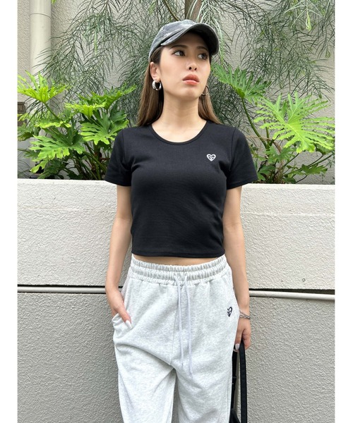 EGOIST(エゴイスト)の「ハートロゴチビTシャツ(Tシャツ/カットソー・レディース・ホワイト/レッド/ブラック・FREE)」の14枚目の写真