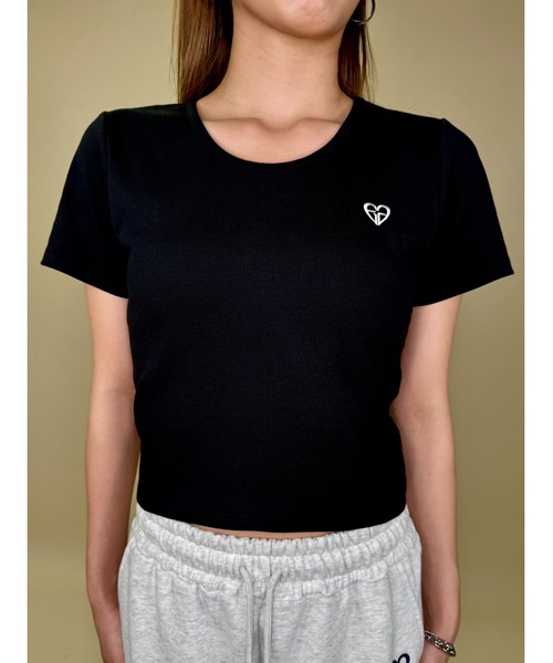 EGOIST(エゴイスト)の「ハートロゴチビTシャツ(Tシャツ/カットソー・レディース・ホワイト/レッド/ブラック・FREE)」の7枚目の写真