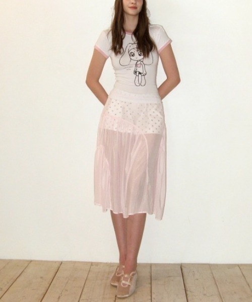 CRANK(クランク)の「【CRANK】RINGER TOP / 【クランク】リンガーTシャツ(Tシャツ/カットソー・レディース・ホワイト×ピンク/ホワイト×ブラック・ONE SIZE)」の7枚目の写真