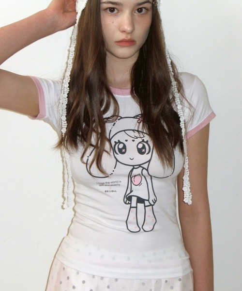 tシャツ 「CRANK」RINGER TOP / 「クランク」リンガーTシャツ レディース CRANK（クランク）の「【CRANK】RINGER TOP / 【クランク