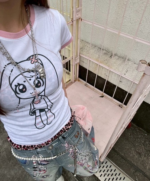 tシャツ 「CRANK」RINGER TOP / 「クランク」リンガーTシャツ レディース CRANK（クランク）の「【CRANK】RINGER TOP / 【クランク
