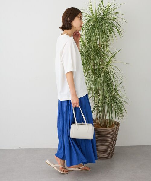 CRAFT STANDARD BOUTIQUE（クラフトスタンダードブティック）の「カットクレープワイドキリカエTee（Tシャツ/カットソー・レディース・ブラウン/パープル/イエロー/オレンジ/ブラック/ホワイト・FREE）」の16枚目の写真