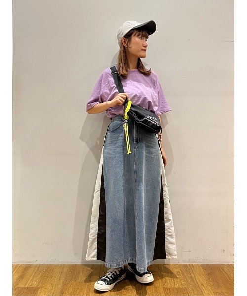 CRAFT STANDARD BOUTIQUE（クラフトスタンダードブティック）の「カットクレープワイドキリカエTee（Tシャツ/カットソー・レディース・ブラウン/パープル/イエロー/オレンジ/ブラック/ホワイト・FREE）」の10枚目の写真