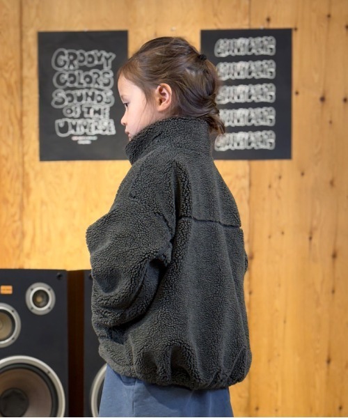 GROOVY COLORS(グルービーカラーズ)の「Boa Jacket(その他アウター・キッズ・ブラウン・125/115)」の6枚目の写真