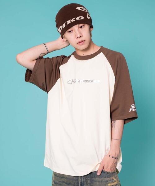 Piko（ピコ）の「∴WEGO/PIKO別注ラグラングラフィックT（Tシャツ/カットソー・メンズ・ブラック/ブラウン/ネイビー・LARGE/MEDIUM）」の2枚目の写真