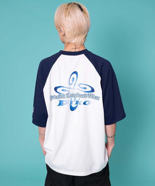 Piko（ピコ）の「∴WEGO/PIKO別注ラグラングラフィックT（Tシャツ/カットソー・メンズ・ブラック/ブラウン/ネイビー・LARGE/MEDIUM）」の5枚目の写真