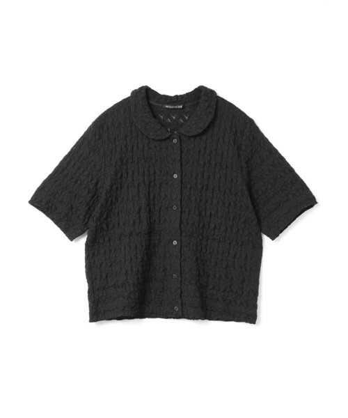 mizuiro ind ストレッチレースラウンドカラーシャツ（シャツ