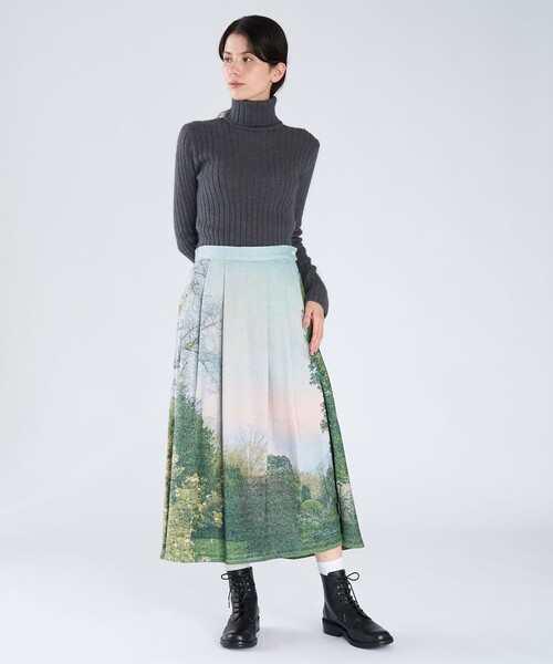 agnes b.(アニエスベー)の「フォトプリント ロング フレアスカート "Jardin"(スカート・レディース・マルチ・40/38/36)」の5枚目の写真
