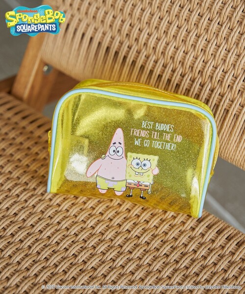 coen（コーエン）の「【SpongeBob / スポンジ・ボブ 別注】 クリアポーチ（ポーチ・レディース・ライトブルー/イエロー・FREE）」の2枚目の写真