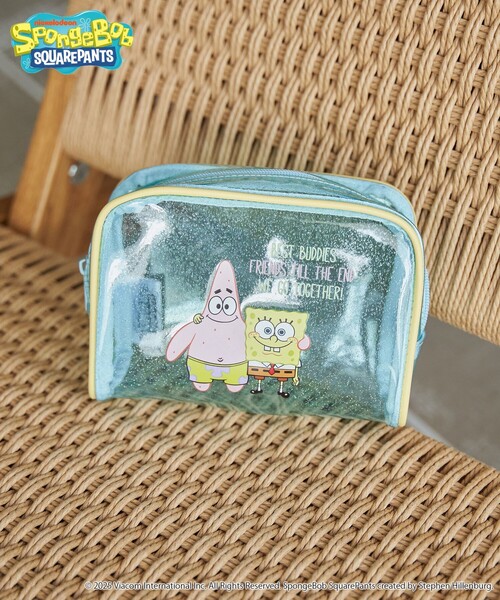 coen（コーエン）の「【SpongeBob / スポンジ・ボブ 別注】 クリアポーチ（ポーチ・レディース・ライトブルー/イエロー・FREE）」の1枚目の写真