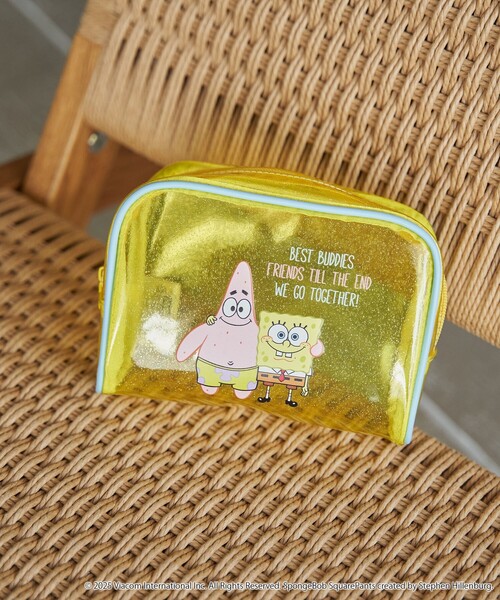 coen（コーエン）の「【SpongeBob / スポンジ・ボブ 別注】 クリアポーチ（ポーチ・レディース・ライトブルー/イエロー・FREE）」の4枚目の写真