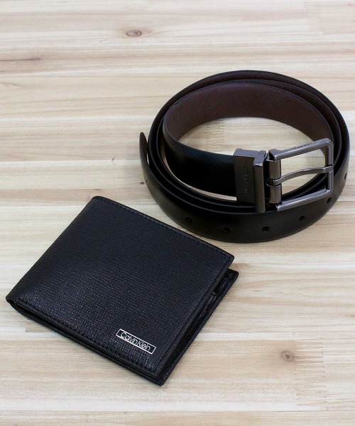 セール】CK リバーシブルベルト 2つ折りレザー財布 ギフトセット