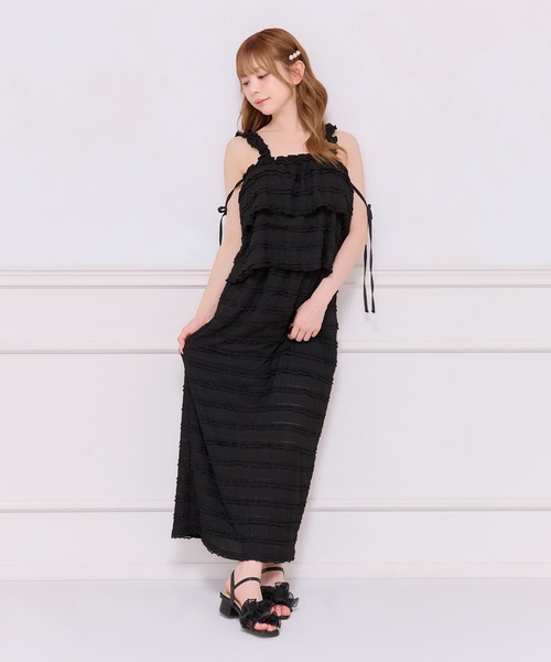 apres jour(アプレジュール)の「【SET着用可能】レイヤードキャミセット(Tシャツ/カットソー・レディース・オフホワイト/ブラック・X-LARGE/フリー)」の12枚目の写真