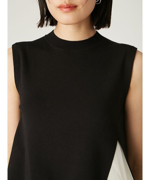 FRAY I.D（フレイアイディー）の「【WEB限定カラー】ラッフルフリルレイヤーニット（ニット/セーター・レディース・イエロー/ベージュ/ブラック/グレー・F）」の11枚目の写真