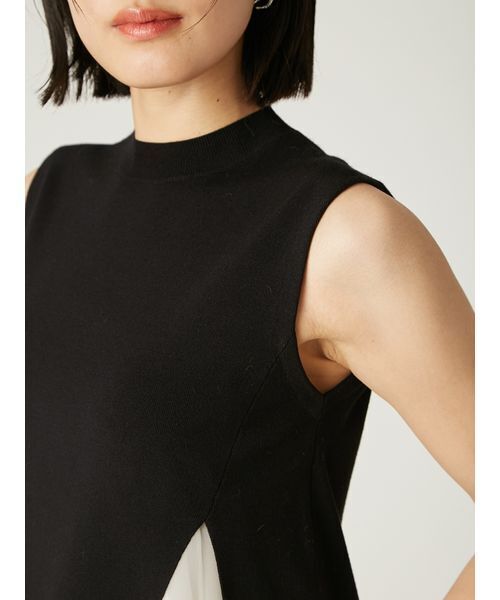 FRAY I.D（フレイアイディー）の「【WEB限定カラー】ラッフルフリルレイヤーニット（ニット/セーター・レディース・イエロー/ベージュ/ブラック/グレー・F）」の12枚目の写真