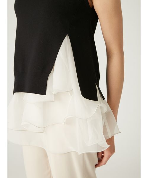 WEB限定カラー】ラッフルフリルレイヤーニット（ニット/セーター