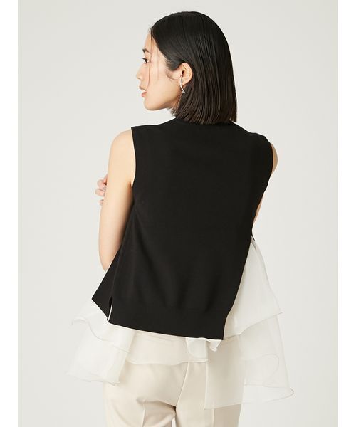 WEB限定カラー】ラッフルフリルレイヤーニット（ニット/セーター