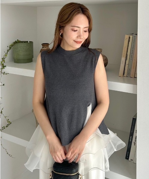 WEB限定カラー】ラッフルフリルレイヤーニット（ニット/セーター