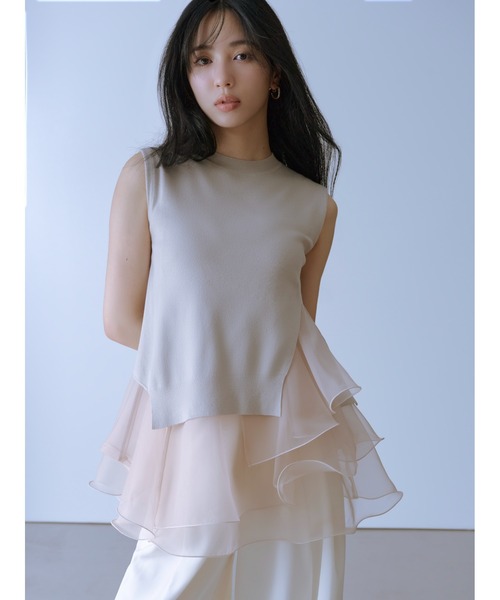 FRAYI.D フレイアイディー　ラッフルフリルレイヤーニット FRAY I.D｜【WEB限定カラー】ラッフルフリルレイヤーニット