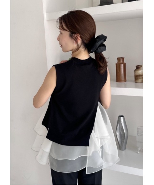 WEB限定カラー】ラッフルフリルレイヤーニット（ニット/セーター