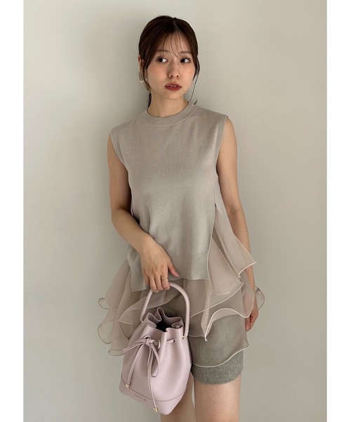 WEB限定カラー】ラッフルフリルレイヤーニット（ニット/セーター