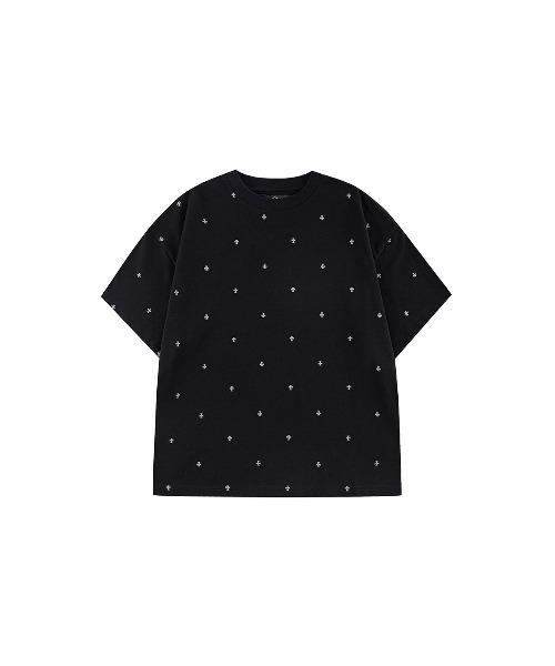 UNKNOWN LONDON（アンノウン・ロンドン）の「Tシャツ｜Tiny Cross Glitter Tee｜Unknown London（Tシャツ/カットソー・メンズ・ブラック/オフホワイト・SMALL/MEDIUM/LARGE/X-LARGE）」の18枚目の写真