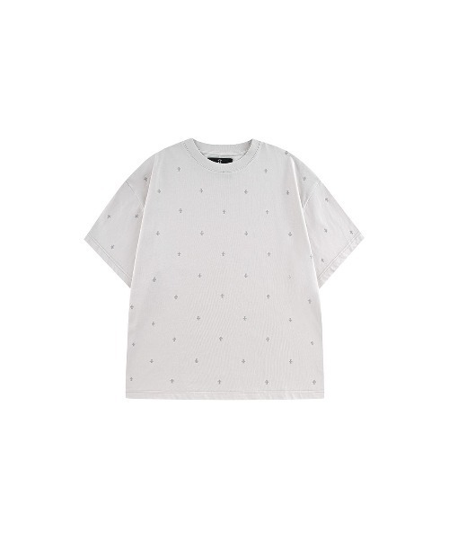 UNKNOWN LONDON（アンノウン・ロンドン）の「Tシャツ｜Tiny Cross Glitter Tee｜Unknown London（Tシャツ/カットソー・メンズ・ブラック/オフホワイト・SMALL/MEDIUM/LARGE/X-LARGE）」の14枚目の写真