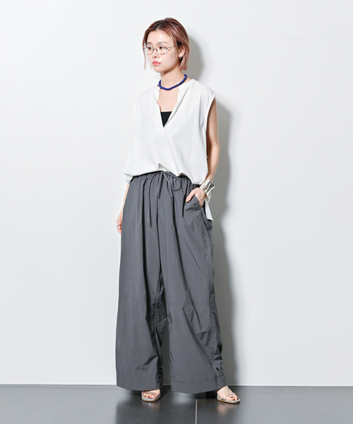 CITYSHOP（シティーショップ）の「《追加2》KEY NECK N-SL Tシャツ（Tシャツ/カットソー・レディース・ホワイト/ブラック・FREE）」の18枚目の写真