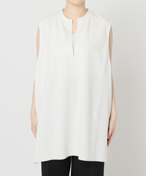 CITYSHOP（シティーショップ）の「《追加2》KEY NECK N-SL Tシャツ（Tシャツ/カットソー・レディース・ホワイト/ブラック・FREE）」の8枚目の写真