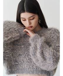 MURUA | バイカラーMIXシャギーニット(ニット/セーター)