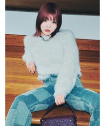 MURUA | バイカラーMIXシャギーニット(ニット/セーター)