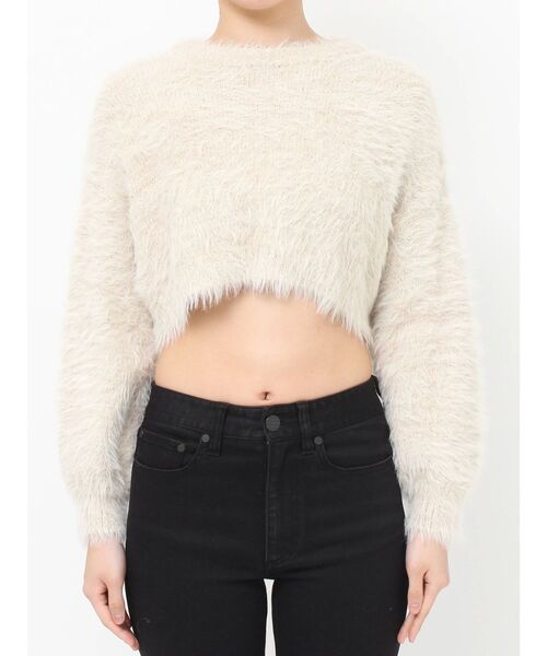 MURUA（ムルーア）の「バイカラーMIXシャギーニット（ニット/セーター・レディース・グレー/ブルー/アイボリー/オレンジ/ネイビー・FREE）」の12枚目の写真