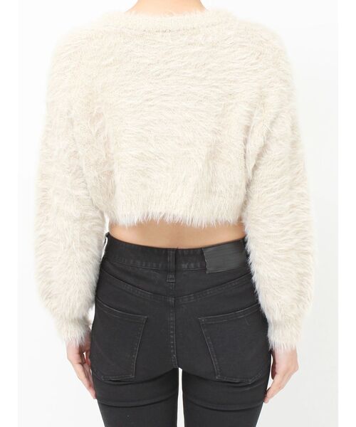 MURUA（ムルーア）の「バイカラーMIXシャギーニット（ニット/セーター・レディース・グレー/ブルー/アイボリー/オレンジ/ネイビー・FREE）」の14枚目の写真